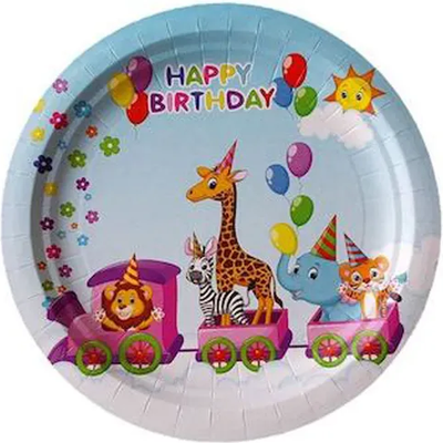 Набор одноразовых тарелок Лекс Зоопарк (18см, 6 шт)