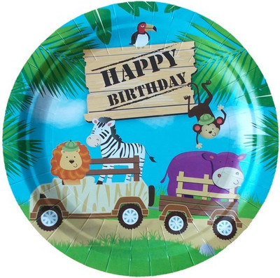 Набор одноразовых тарелок Лекс Джип-Сафари (18см, 6 шт)