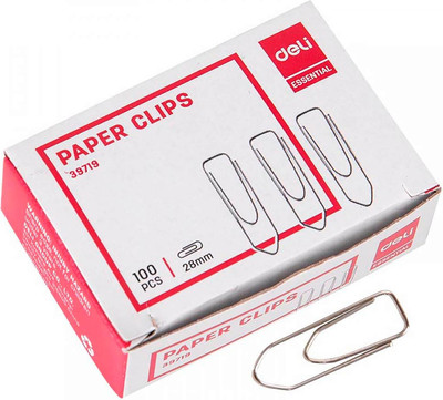 Скрепки Deli E39719 (100шт)