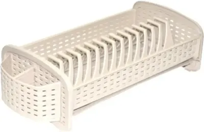 Сушилка для посуды Violet Ротанг / 270126 (слоновая кость)