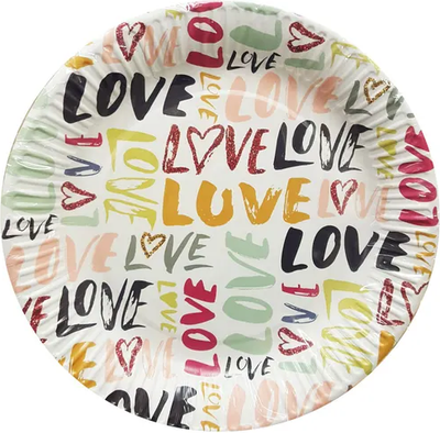 Набор одноразовых тарелок Лекс Valentine5 (23см, 6шт)