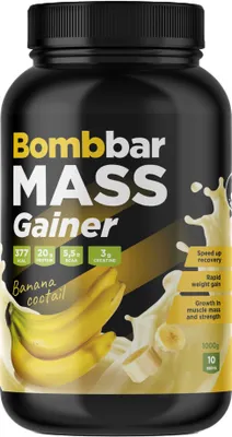 Гейнер Bombbar Банановый коктейль (1000г)