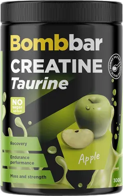Комплексные аминокислоты Bombbar Креатин с таурином (300г, яблоко)