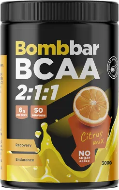 Аминокислоты BCAA Bombbar Цитрусовый микс (300г)