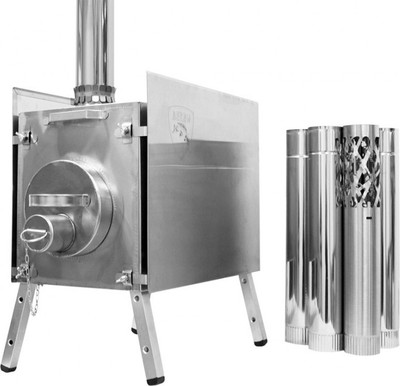 Печь походная Берег Экономка Б Большая стационарные экраны (80мм)