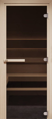 Стеклянная дверь для бани/сауны COOPER Лайт 170х70 (бронза)