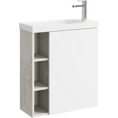 Тумба с умывальником Aqwella Alba ALB0106RLS + ALB0706WM + Compact Slim 60 CMPSL.06.04.D