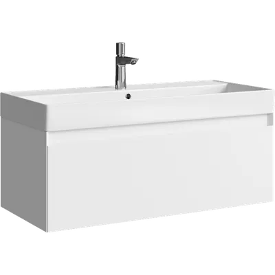 Тумба с умывальником Aqwella Geometria GE01102WM + Вилис / 4610119205164