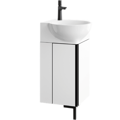 Тумба с умывальником Aqwella Porto POR0104WB + Дельта 45 / 4640021061435