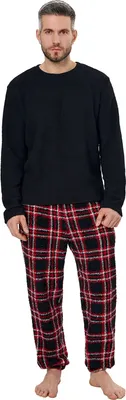 Пижама Mark Formelle 591056 (р.104-94-176/182, черный/красная клетка на черном)