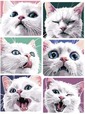 Картина по номерам Lori Эмоции котика / Рх-201