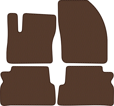 Комплект ковриков для авто Alicosta 0338_1-кор для Ford C-Max минивэн/Mk1 2003-2010 (EVA соты, коричневый)