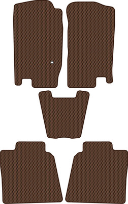 Комплект ковриков для авто Alicosta 1727_1-кор для Ford Explorer III SUV/U152 2001-2005 (EVA соты, коричневый)
