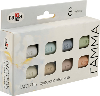 Пастель сухая ГАММА 108202181 (светлые тона, 8цв)