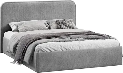Двуспальная кровать ТриЯ Тиффани Тип 1 c ПМ и заглушиной 160x200 (Wellmart Silver)