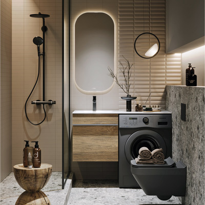 Тумба с умывальником Aqwella Terra TER01051DB L + Forma 115 FOR.11.04.D-L