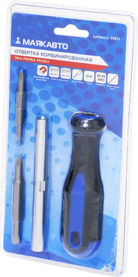 Отвертка Маяк авто PH2/SL6 PH1/SL5 / 55011