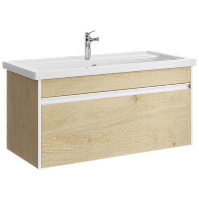 Тумба с умывальником Aqwella Urban URB0110DD + Фостер 100 (4640021065204) (дуб давос)