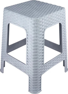 Табурет пластиковый Полимербыт Артлайн / 4344505 (серый)