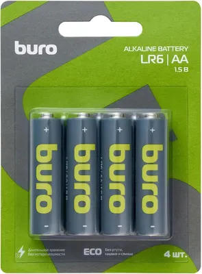 Комплект батареек Buro Alkaline LR6 AA (4шт)