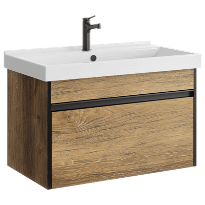 Тумба с умывальником Aqwella Urban URB0108DB + Фостер 80