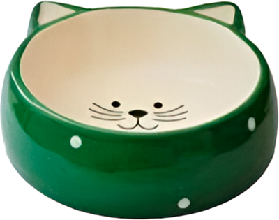 Миска для животных №1 Мордочка коши / МКР4016-3 (зеленый)