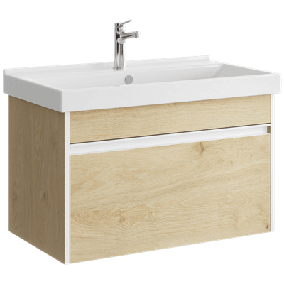 Тумба с умывальником Aqwella Urban URB0108DD + Фостер 80 (4640021064733) (дуб давос)