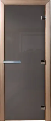 Стеклянная дверь для бани/сауны Doorwood 210х70 / DW03777 (графит)