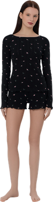Пижама Mark Formelle 592614 (р.164/170-88-94, розочки на черном)
