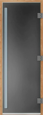 Стеклянная дверь для бани/сауны Doorwood Престиж 200х70 / DW03676 (графит матовый)