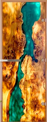 Стеклянная дверь для бани/сауны Doorwood Слэб-002Л 200х70 (левая, фотопечать)