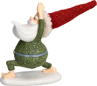 Статуэтка Andrea Fontebasso Christmas Babbo Yoga Санта в позе приветствия солнцу CM9BB033046