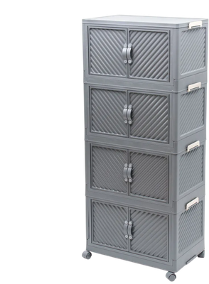 Комод пластиковый Runis 56х34х126см / 16-26 (графит)