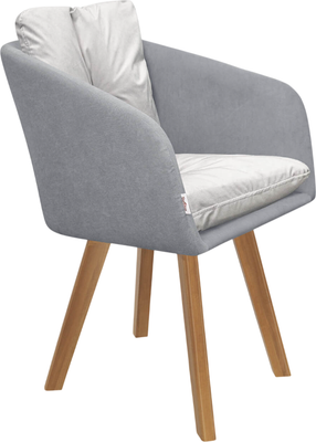 Стул Sheffilton SHT-ST43-2/S183 (стальной серый/серое облако/светлый орех)