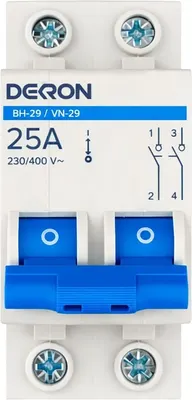 Выключатель нагрузки DEKRON ВН-29 2P 25А / is29-2-25-dek