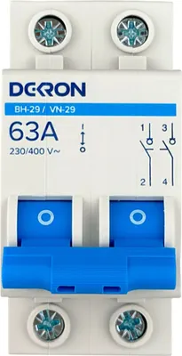 Выключатель нагрузки DEKRON ВН-29 2P 63А / is29-2-63-dek
