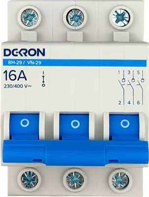 Выключатель нагрузки DEKRON ВН-29 3P 16А / is29-3-16-dek