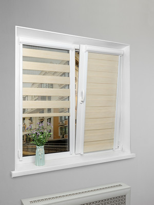 Рулонная штора кассетная Sundays Home UNI-2 LB 22-02 61х160 (бежевый, правая)