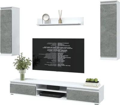 Горка для гостиной Interline Neo-10 (белый платинум/керамика)