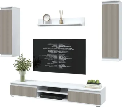 Горка для гостиной Interline Neo-10 (белый платинум/луна)