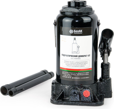 Бутылочный домкрат БелАК TUV 2 клапана 15т. БАК00034