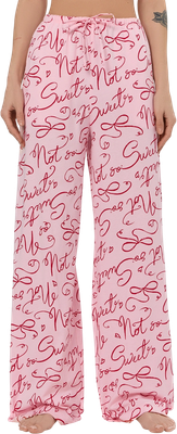 Штаны домашние Mark Formelle 532410 (р.164/170-110, текст на розовом)