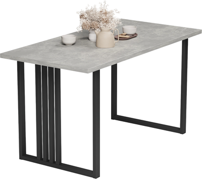 Обеденный стол Mio Tesoro Laim 120x66 (бетонный камень/черный)