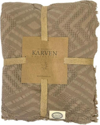 Плед Sarev Евро 220x240 / PL027 CARMEN v3/Koyu kahv