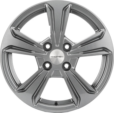 Литой диск Khomen KHW1502 Solano 15x6" 4x100мм DIA 54.1мм ET 45мм Gray