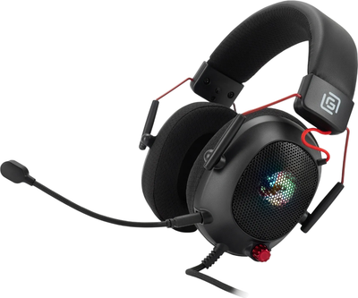 Наушники-гарнитура Оклик HS-L305G (черный/красный)