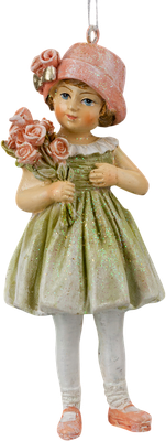Елочная игрушка Erich Krause Decor. Девочка с цветами / 64538