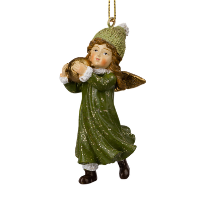 Елочная игрушка Erich Krause Decor. Ангел со снежком рождественский / 64566