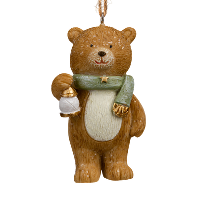 Елочная игрушка Erich Krause Decor. Мишка с фонарем в шарфе / 64580