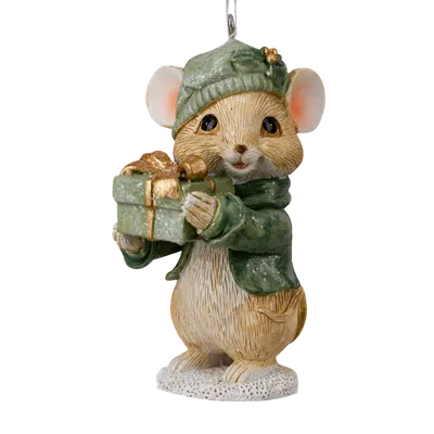 Елочная игрушка Erich Krause Decor. Мышка с подарком / 64576